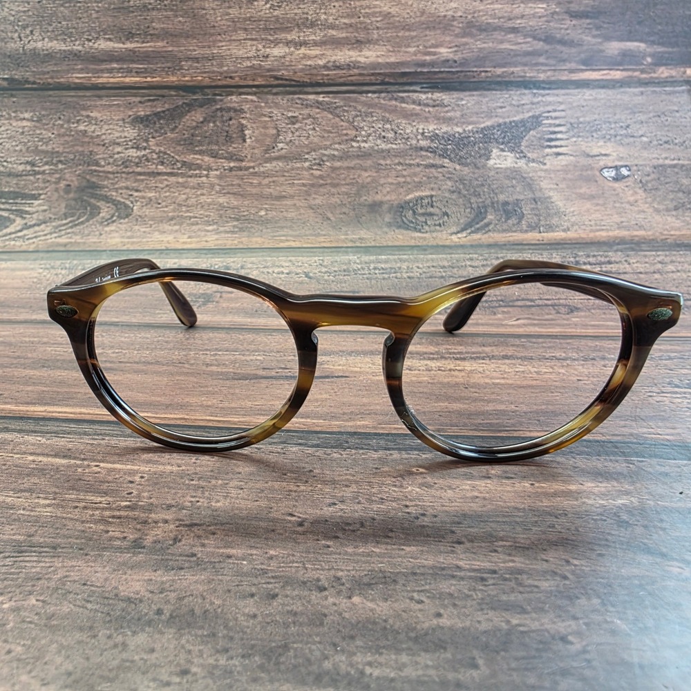 Ray-Ban RB 5283 5139 Striped Havana Round Eyeglasses Frames 49-21 145